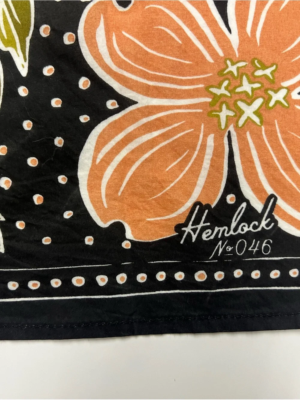 Bandana with Peach Floral Print